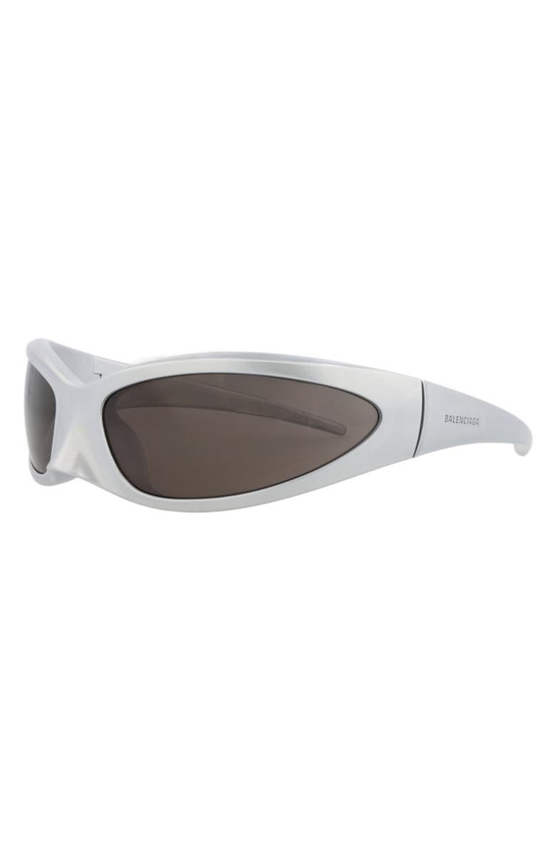 Balenciaga 80mm Wraparound Sunglasses, Alternate, color,