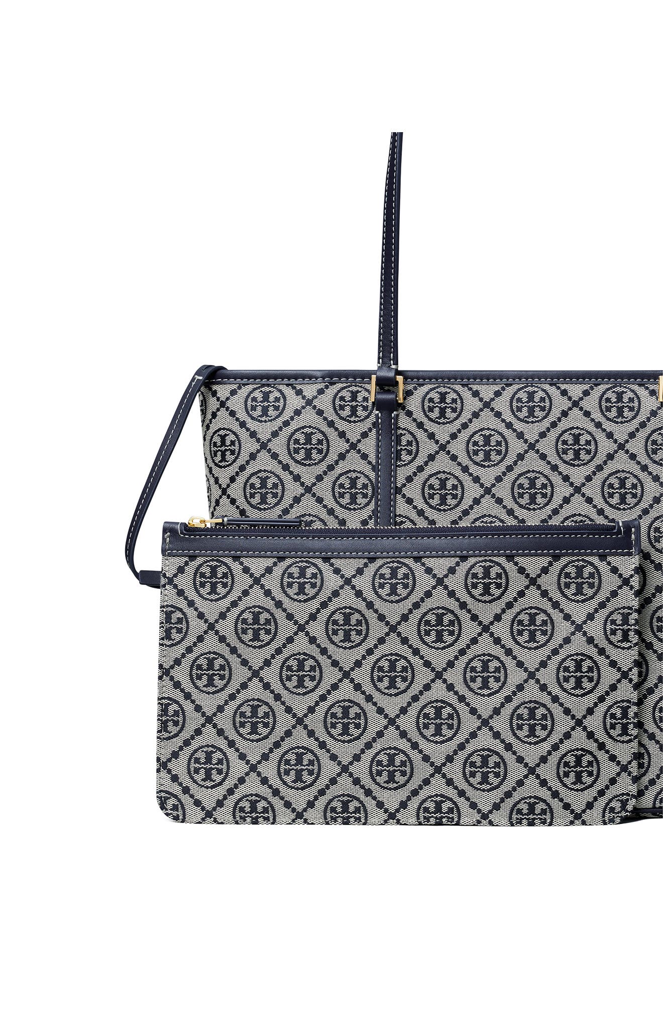 Tory Burch Small T Monogram Jacquard Tote, Alternate, color, 