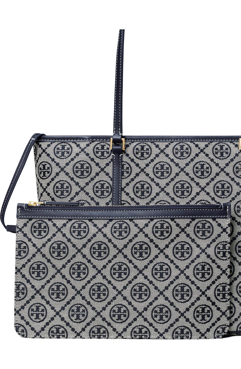 Tory Burch Small T Monogram Jacquard Tote, Alternate, color,