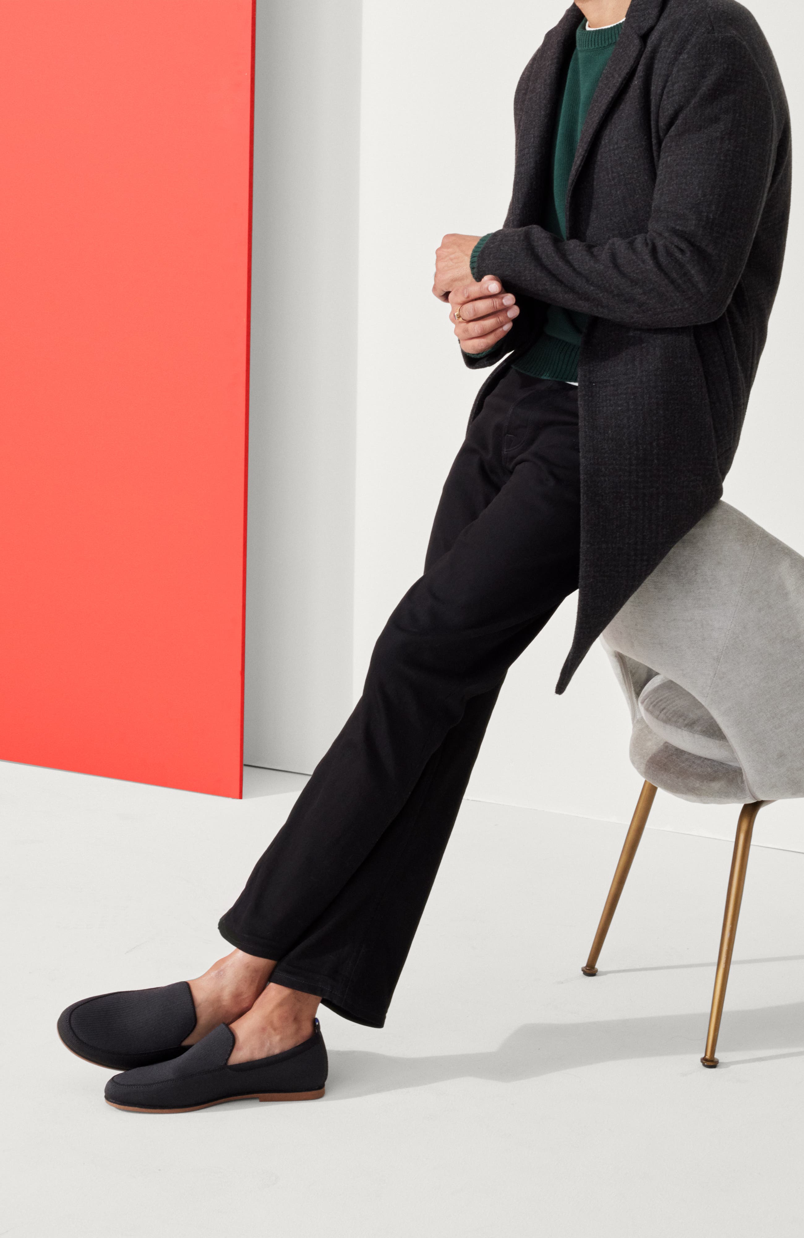 Rothy's The Ravello Loafer, Alternate, color, Stone Black