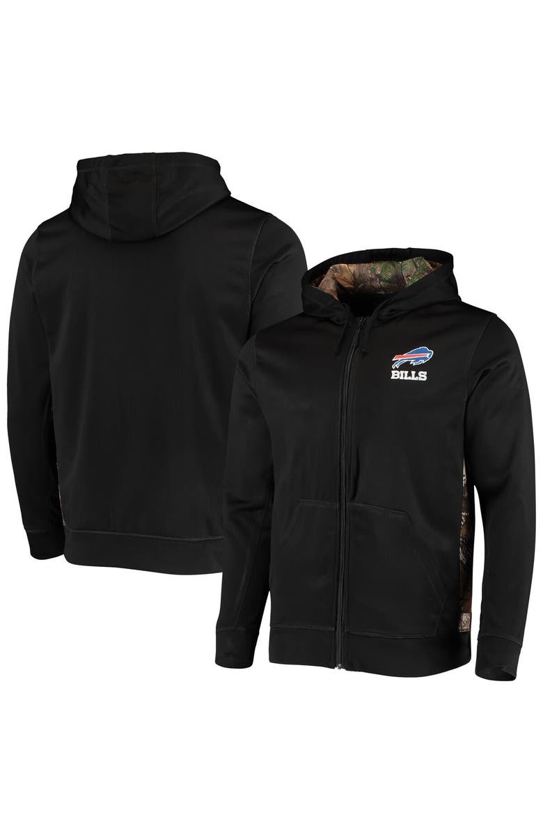 DUNBROOKE Men's Dunbrooke Black/Realtree Camo Buffalo Bills Decoy Tech Fleece Full-Zip Hoodie, Main, color, 
