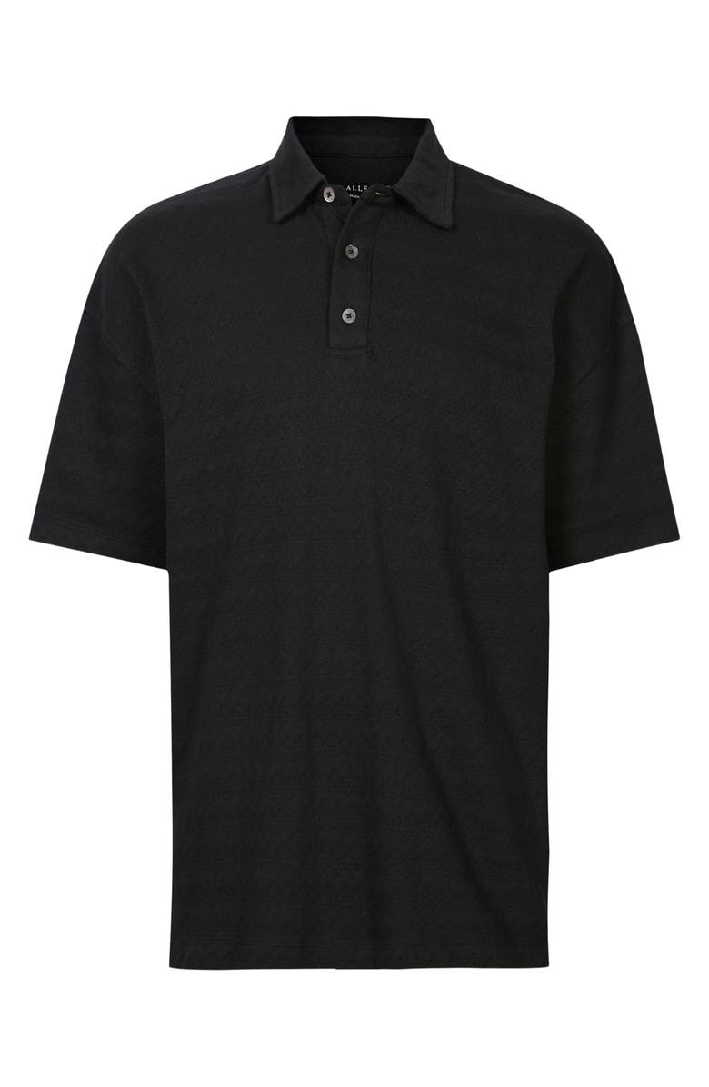 AllSaints Rafa Oversize Pointelle Polo, Alternate, color,