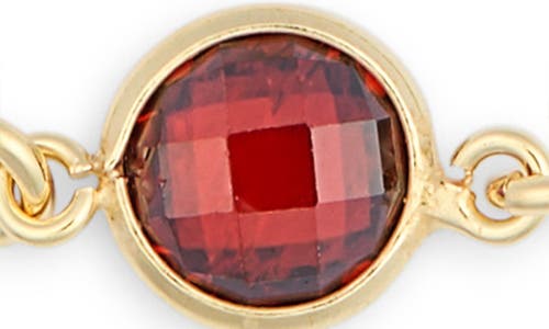 Meshmerise 18k Over Silver 1.00 Ct. Tw. Red Topaz Bracelet In Yellow-red
