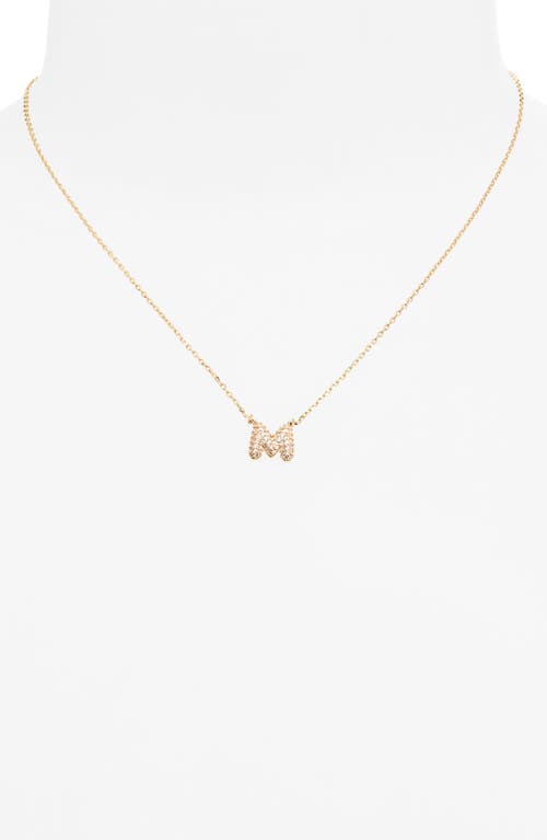 Bp. Pavé Crystal Initial Necklace In Gold