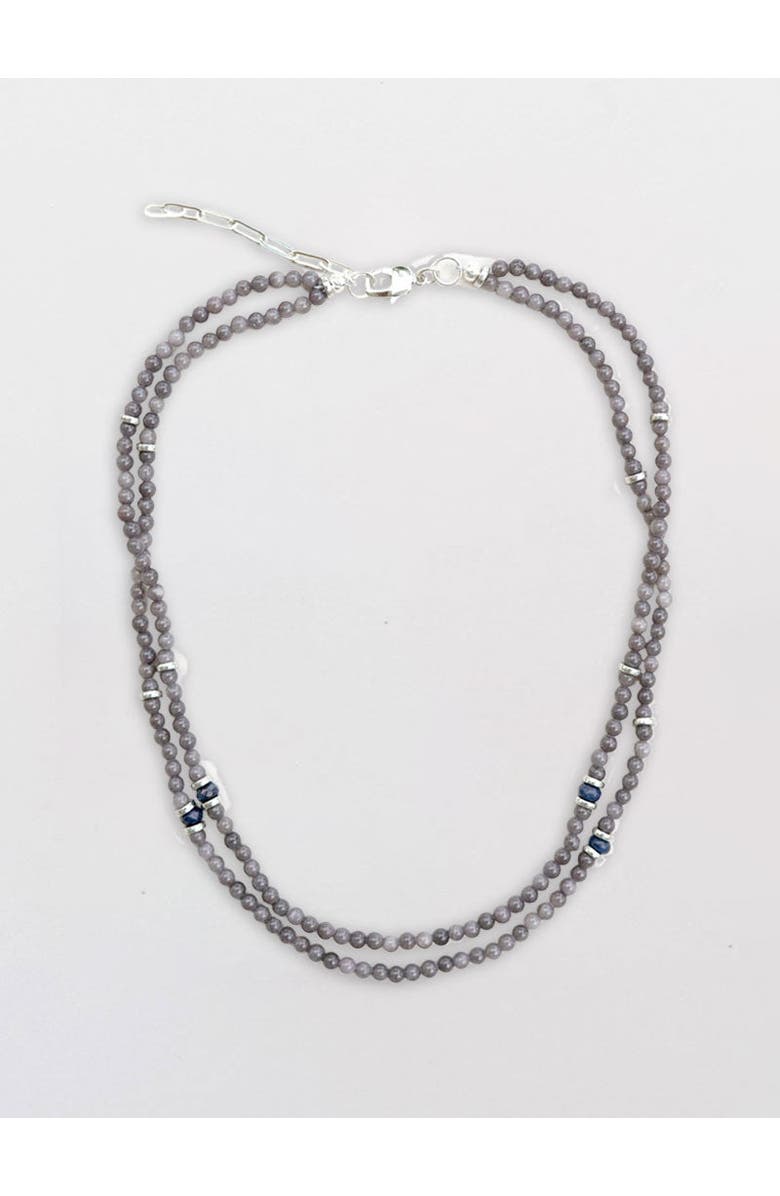 By Lilla Slate Necklace, Main, color, Grey