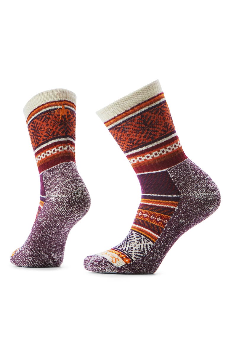 Smartwool Everyday Cozy Fair Isle Crew Socks, Main, color, Moonbeam