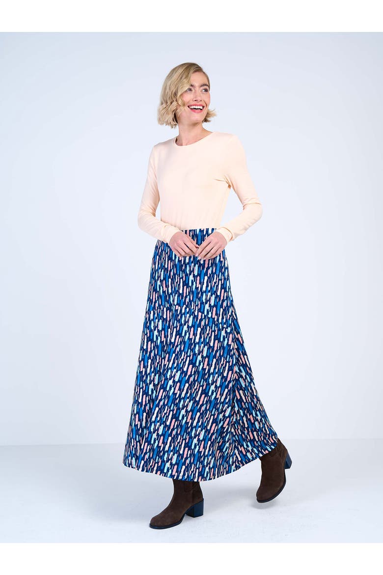 High Waisted Printed Maxi Skirt, Main, color, Spring Dash