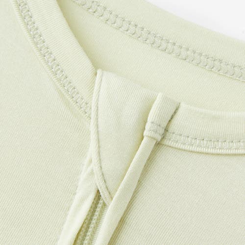 Milkbarn Luxe Solid Zipper Pajama In Green