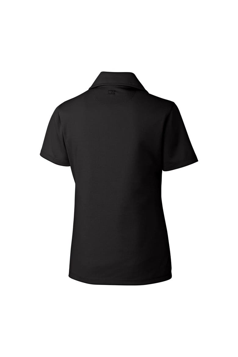 Women's Cutter & Buck  Black Lansing Lugnuts CB DryTec Genre Textured Solid Polo, Alternate, color, Black