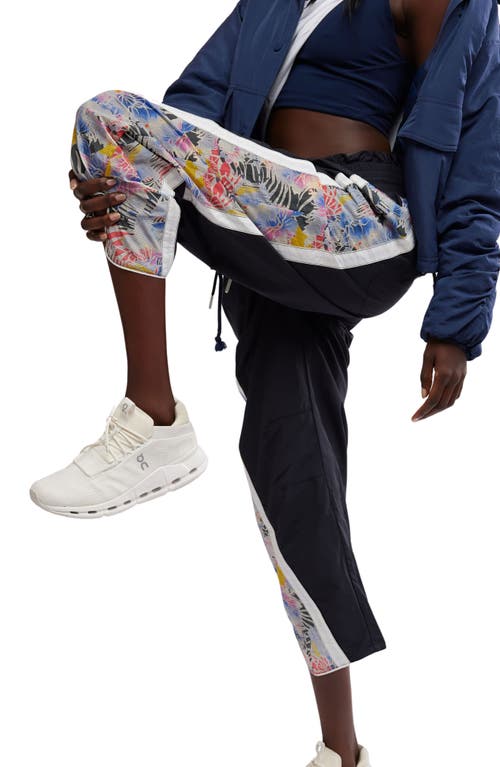 Free People Champ Is Here Drawstring Pants In Mystic Floral Combo
