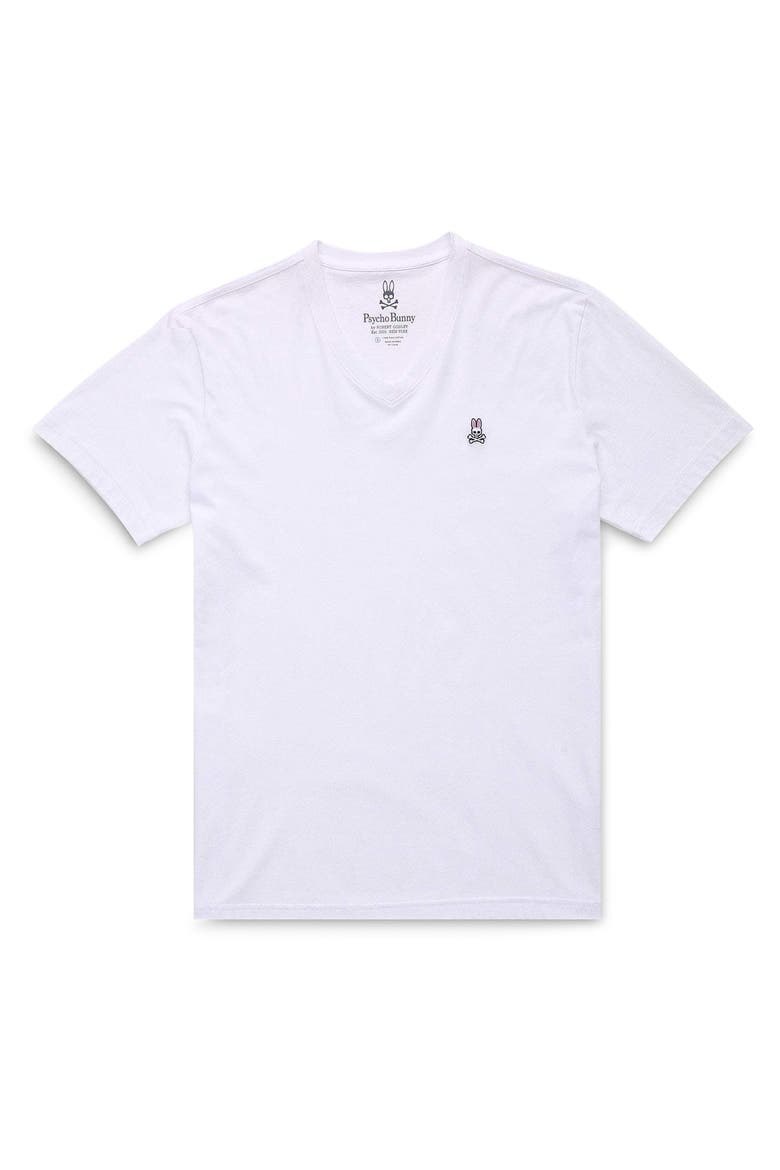 Logo V-Neck T-Shirt, Main, color, WHITE