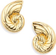 Lele Sadoughi Nautilus Shell Stud Earrings