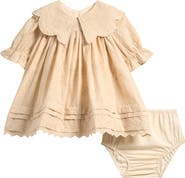 NORALEE Kids' Mabel Embroidered Cotton Dress & Bloomers Set