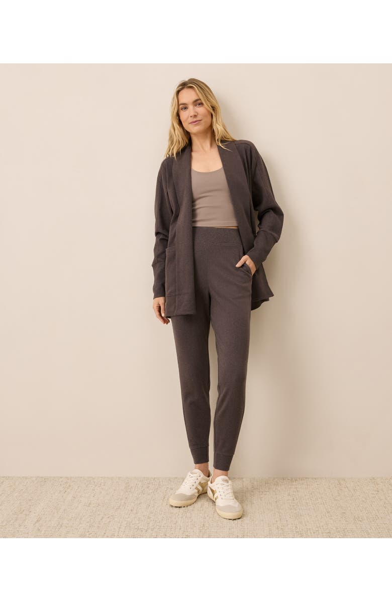 Pact Everyday Organic Cotton Airplane Joggers, Alternate, color, Chocolate Heather