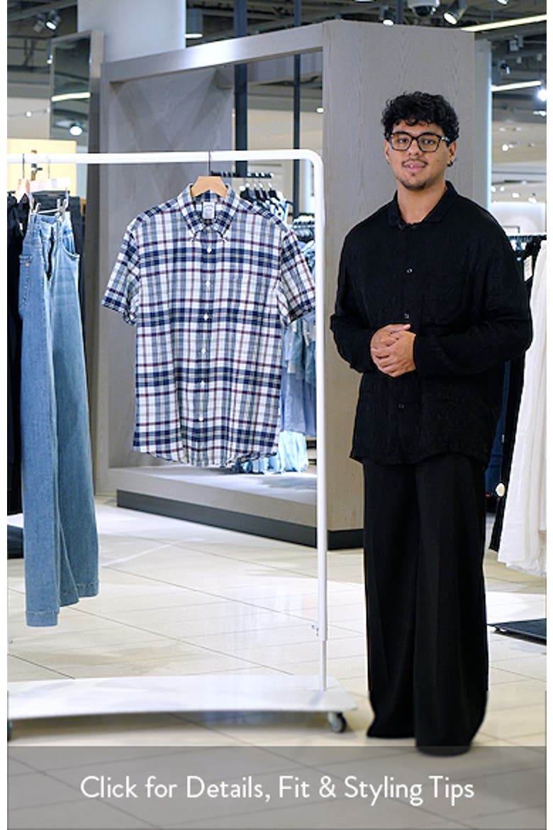 Madras Plaid Short Sleeve Button-Down Shirt video