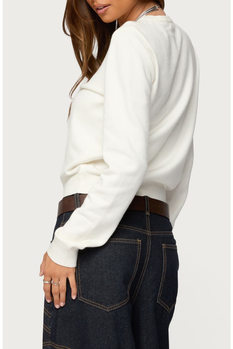 LIizzey Crewneck Sweater, Alternate, color, WHITE