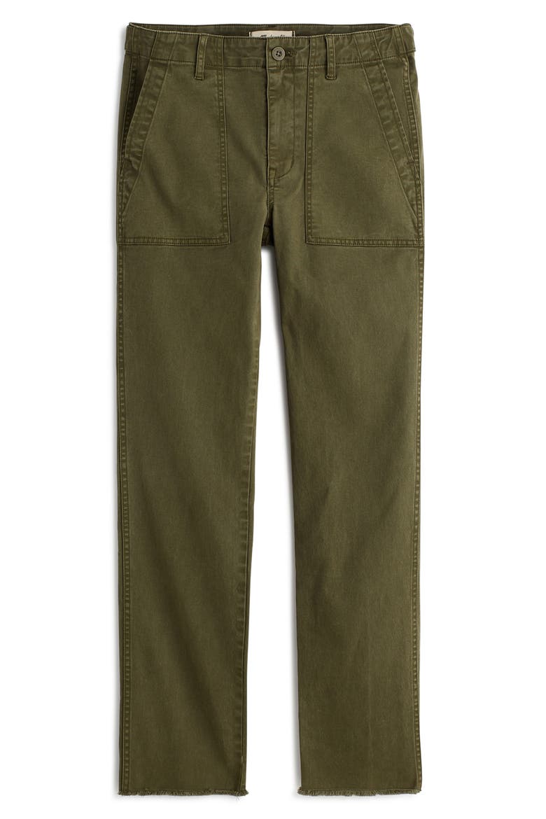Garment Dyed Slim Straight Leg Utility Pants, Alternate, color, FADED IVY