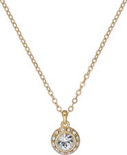 Ted Baker London Soltell Solitaire Crystal Halo Pendant Necklace