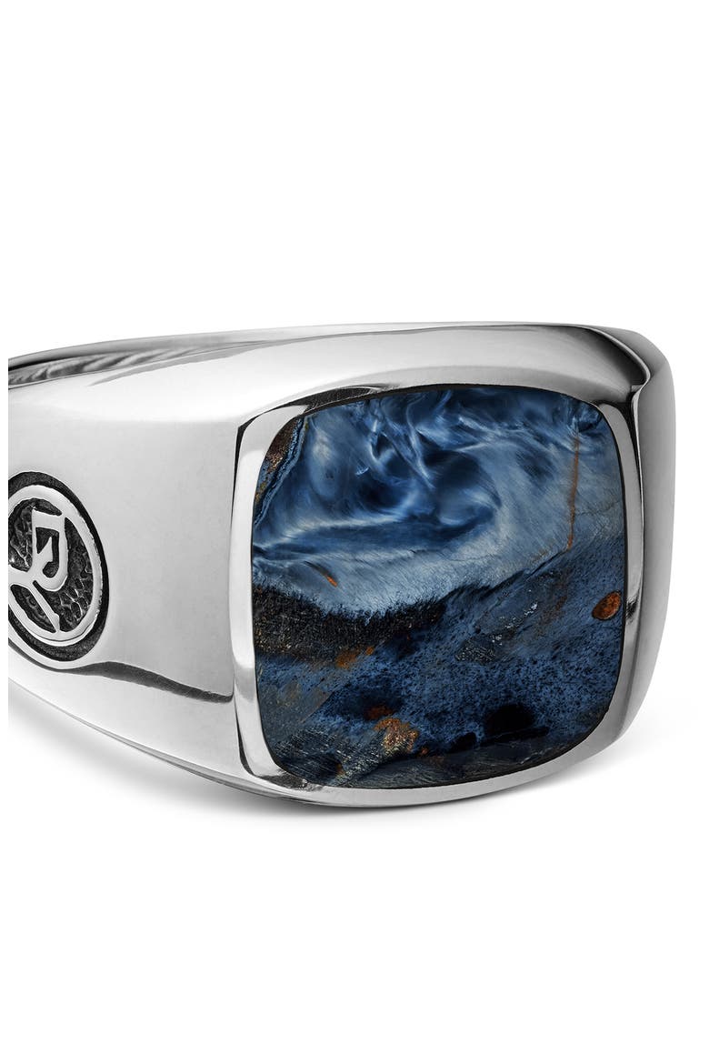 'Exotic Stone' Signet Ring in Silver, Alternate, color, PIETERSITE