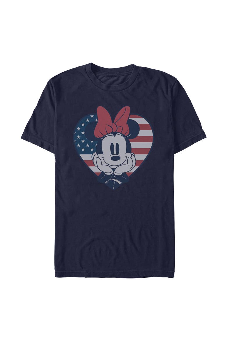 Men's Minnie Mouse Cute Portrait Heart  Graphic T-Shirt, Main, color, Navy Blue