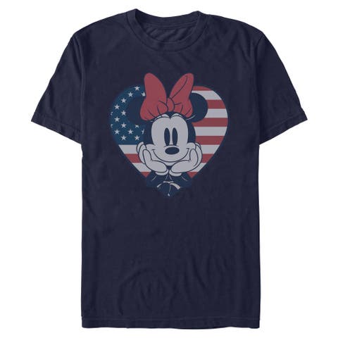 Men's Minnie Mouse Cute Portrait Heart  Graphic T-Shirt
