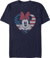 Minnie Mouse Men's Minnie Mouse Cute Portrait Heart Graphic T-Shirt
