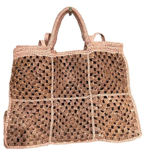 Carrey Raffia Tote Bag
