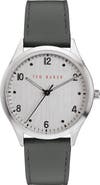Ted Baker Manhatt Leather Strap Watch, 40mm