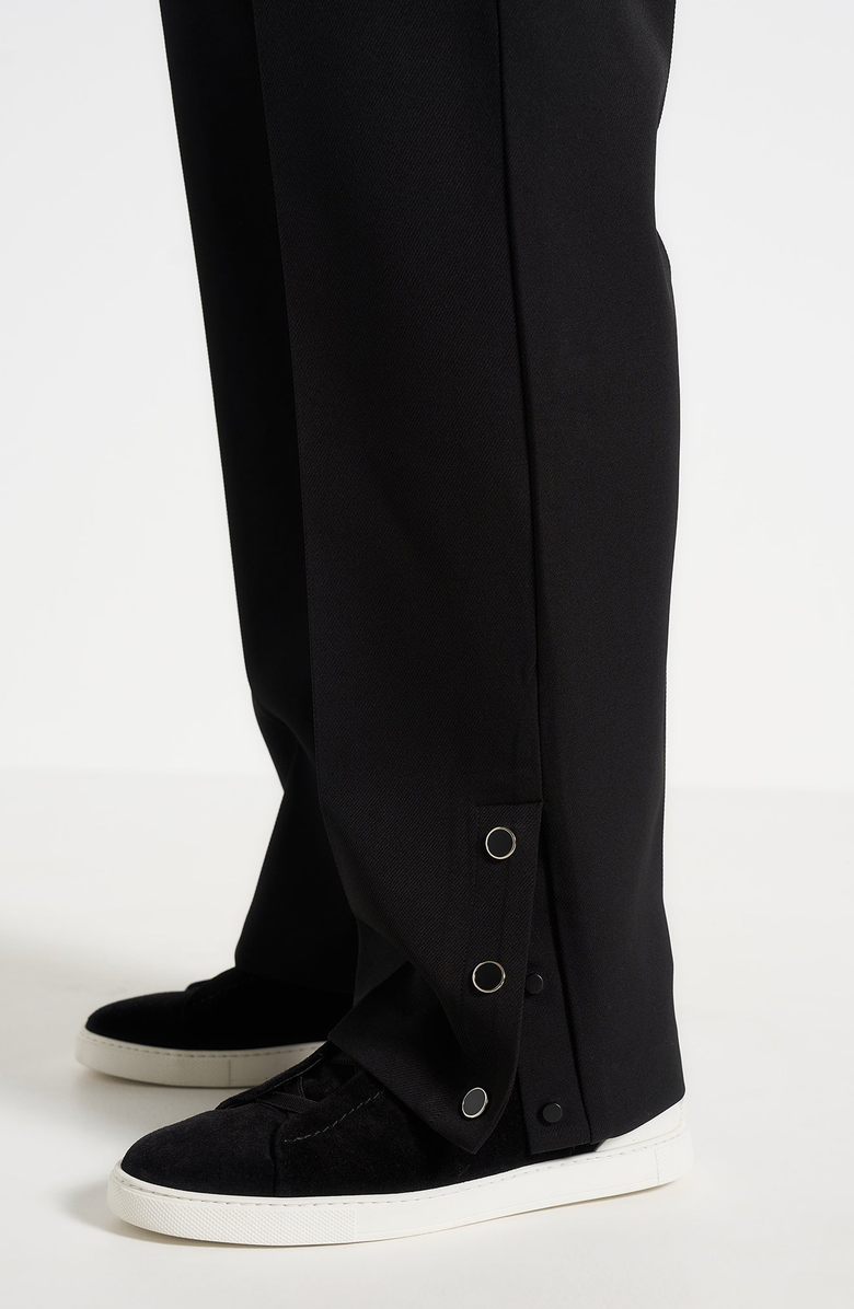 Manière De Voir Boris Relaxed Fit Tailored Button Cuff Trousers, Alternate, color, Black