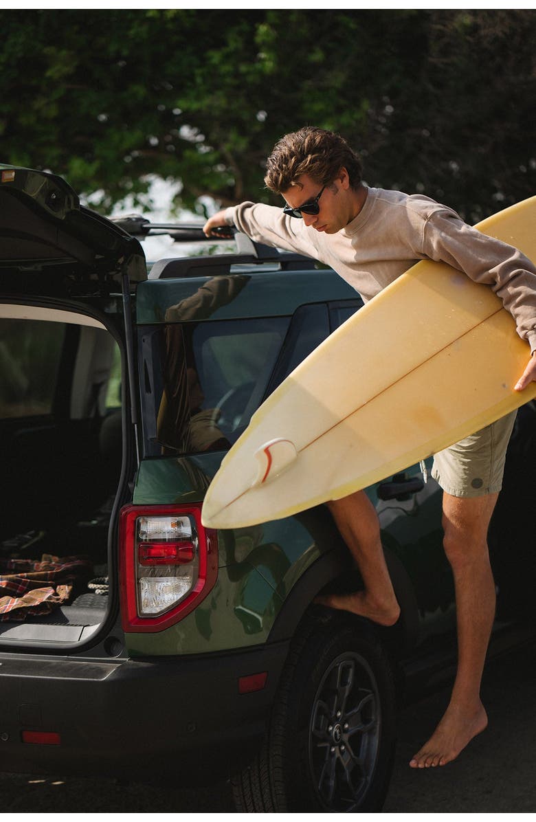 ARIKO Beach Bandana with Surf Gal Print, Alternate, color, Black