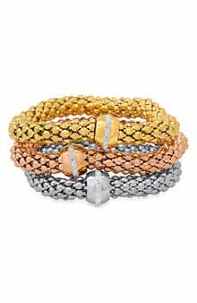Tri-Tone Mesh Band Bracelets - Set of 3