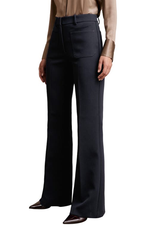 Reiss Priya Flared Pants In Black