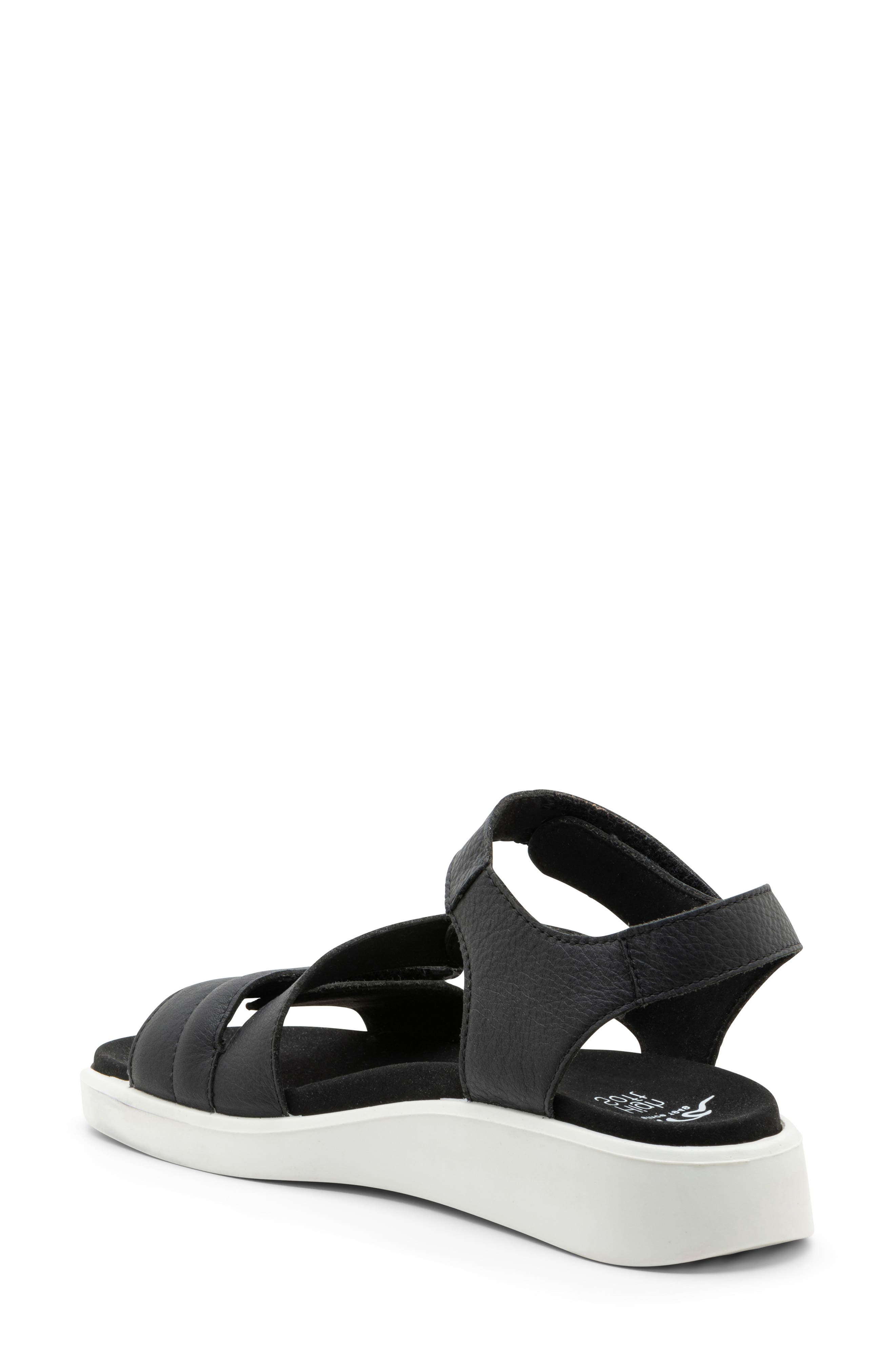 ara Marina Ankle Strap Sandal, Alternate, color, Black