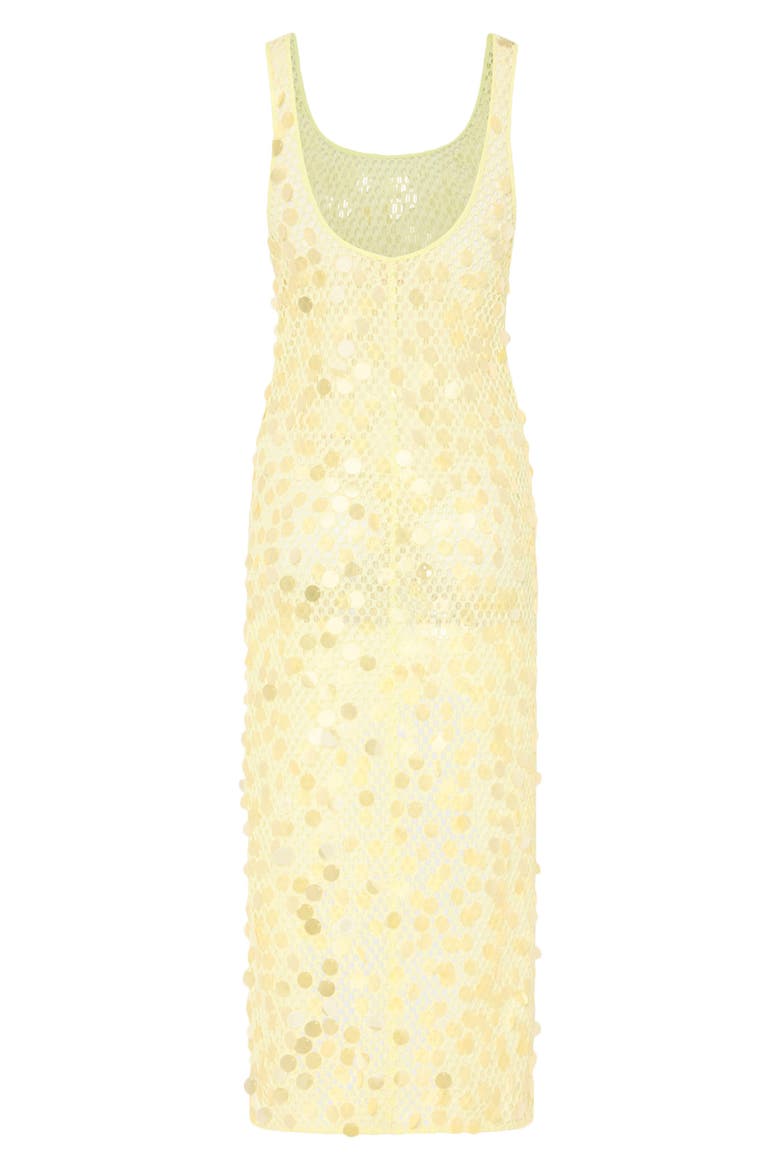 Paillette Sheer Cover-Up Midi Dress, Alternate, color, YELLOW
