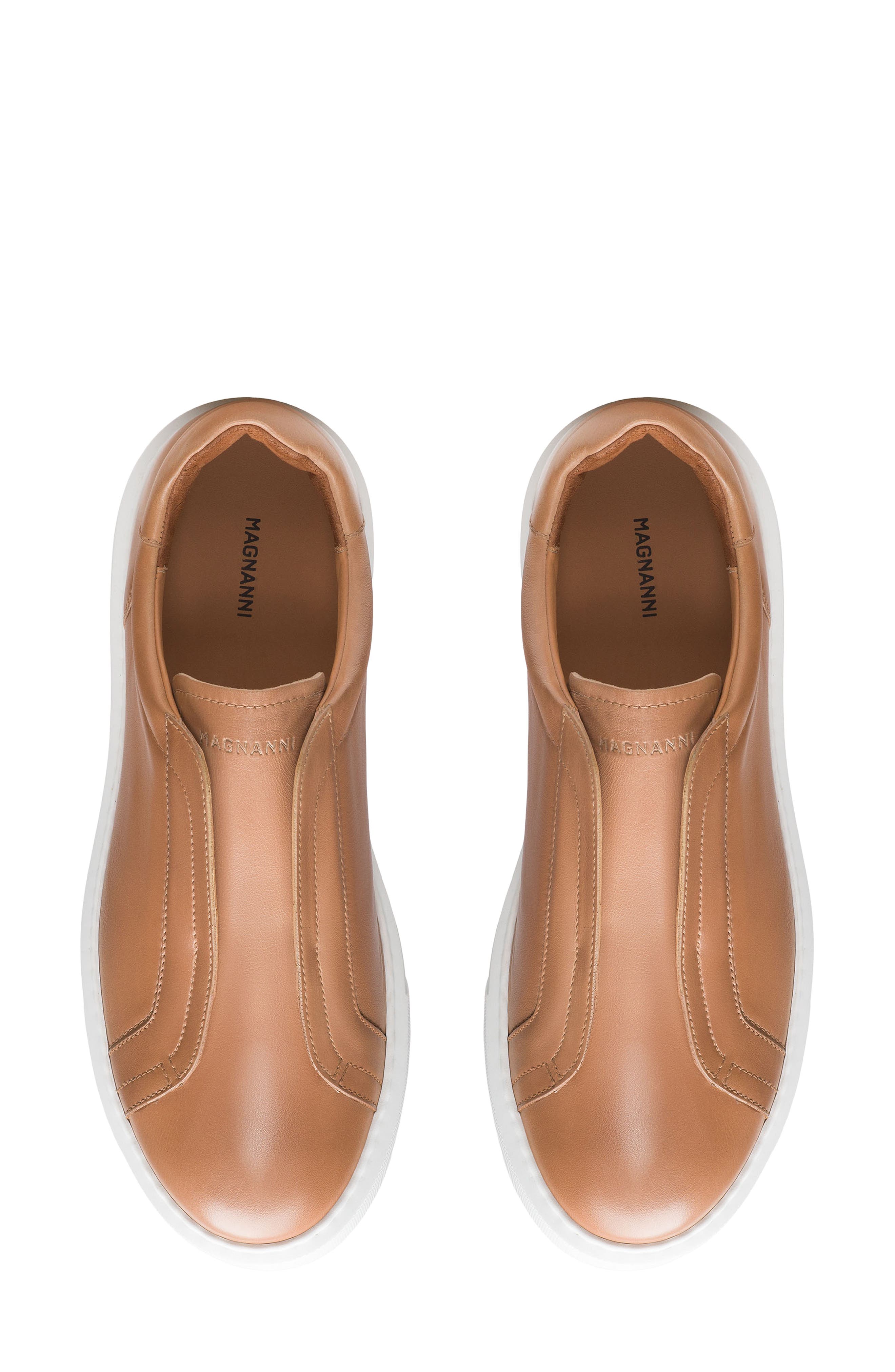 Gasol Slip-On Leather Sneaker, Alternate, color, CAMEL