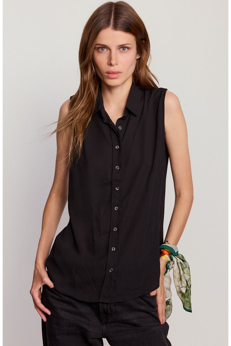 The Signature Sleeveless Shirt, Alternate, color, Black