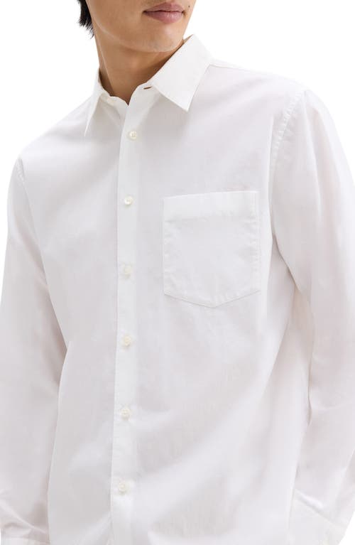 Theory Weekend Solid Cotton Button-up Shirt In White