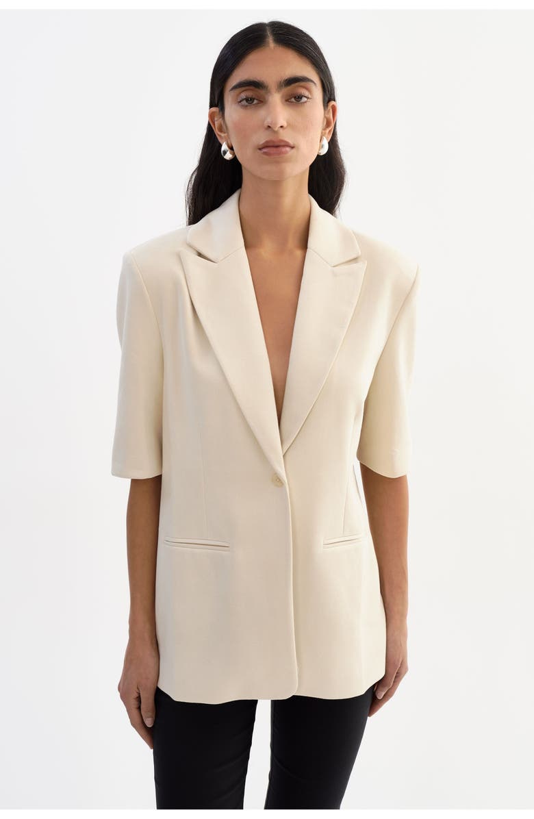 LAMARQUE Hazel | Faux Sudede Blazer, Alternate, color, Opal