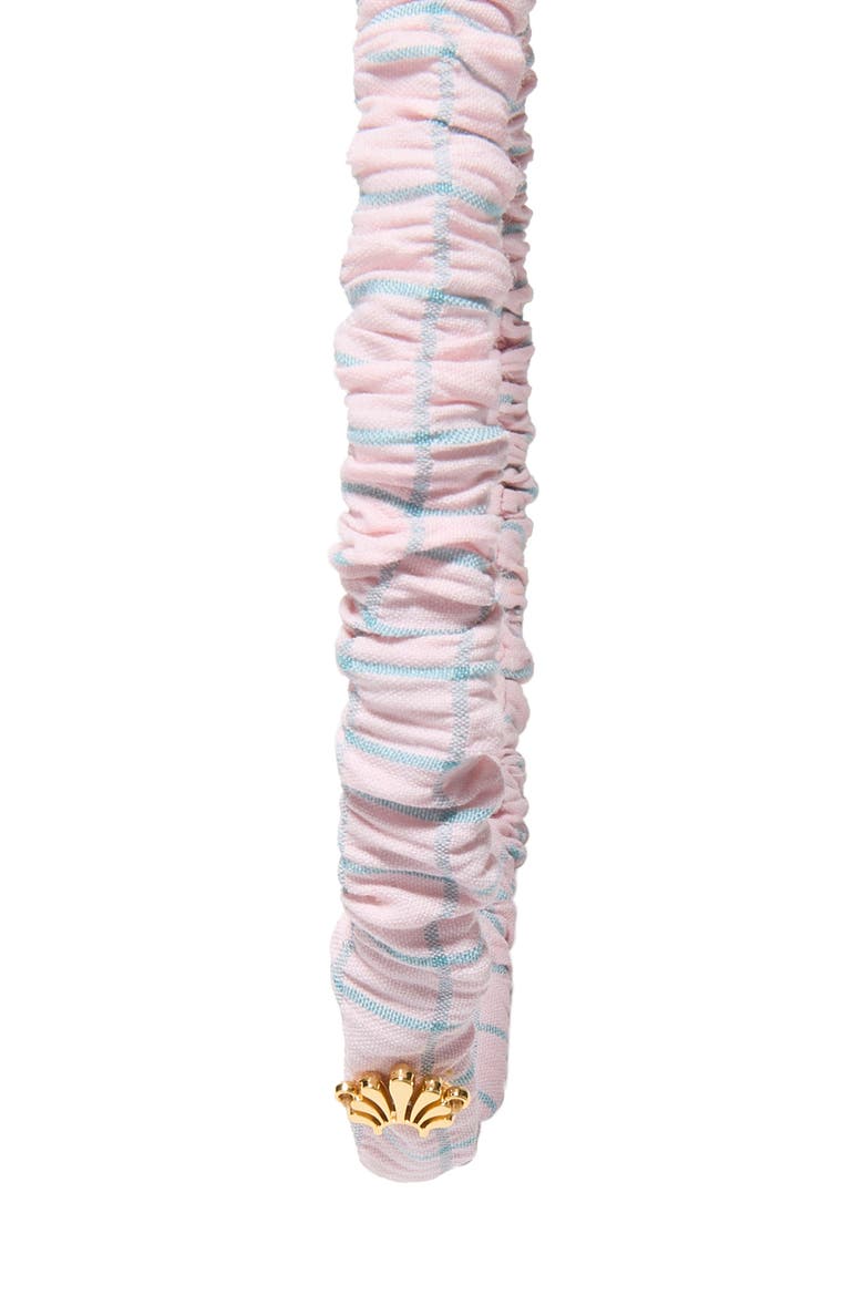 Jessie Ruched Cotton Headband, Alternate, color, BLUSH MIST