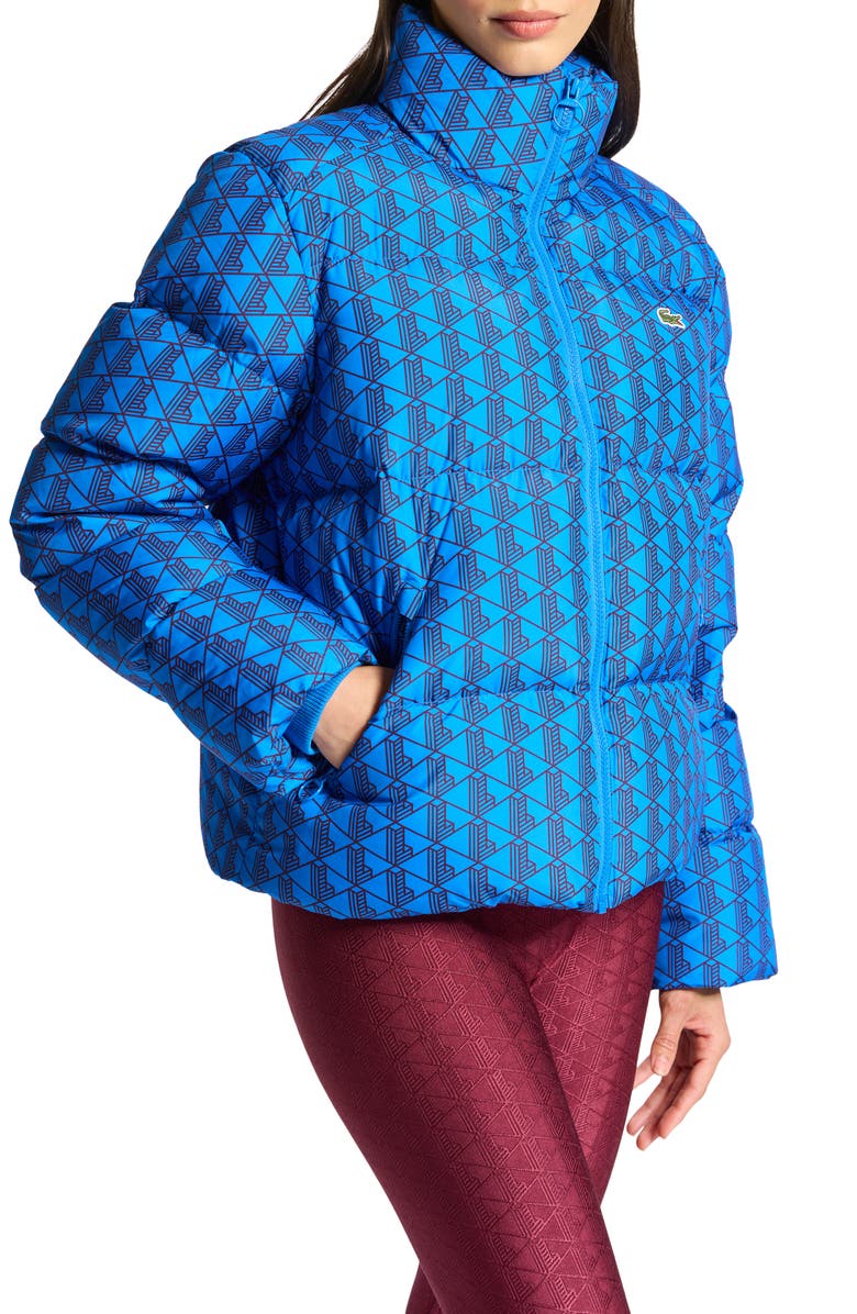 Lacoste Monogram Puffer Jacket, Alternate, color,