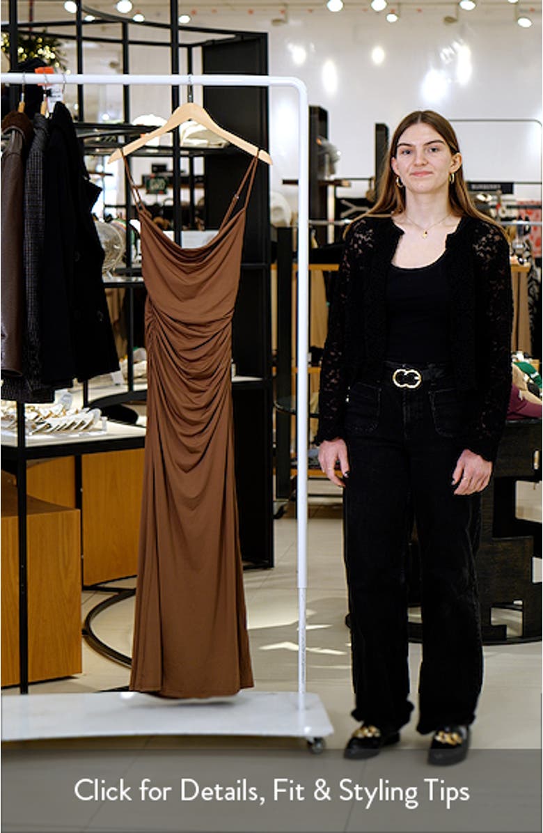 Ina Shirred Cowl Neck Slipdress, sales video thumbnail