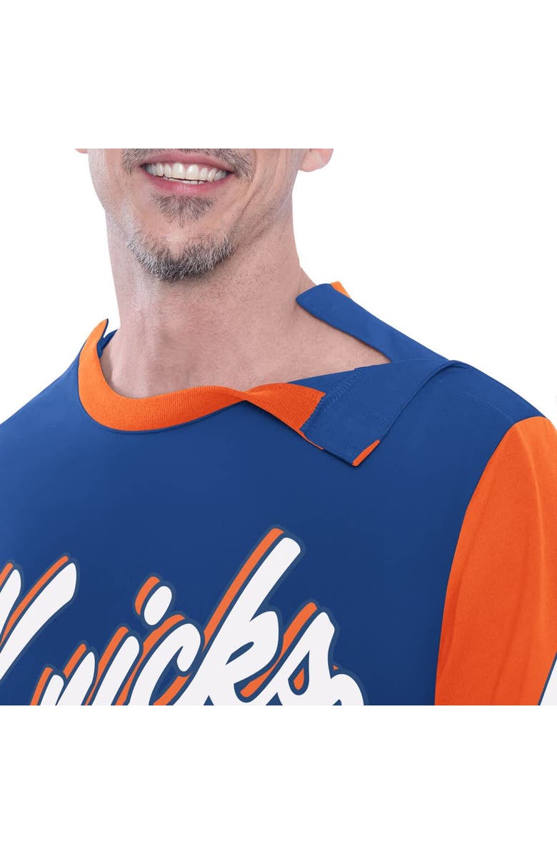 G-III SPORTS BY CARL BANKS Men's G-III Sports by Carl Banks Blue New York Knicks Adaptive Rugby Long Sleeve Top, Alternate, color, Blue