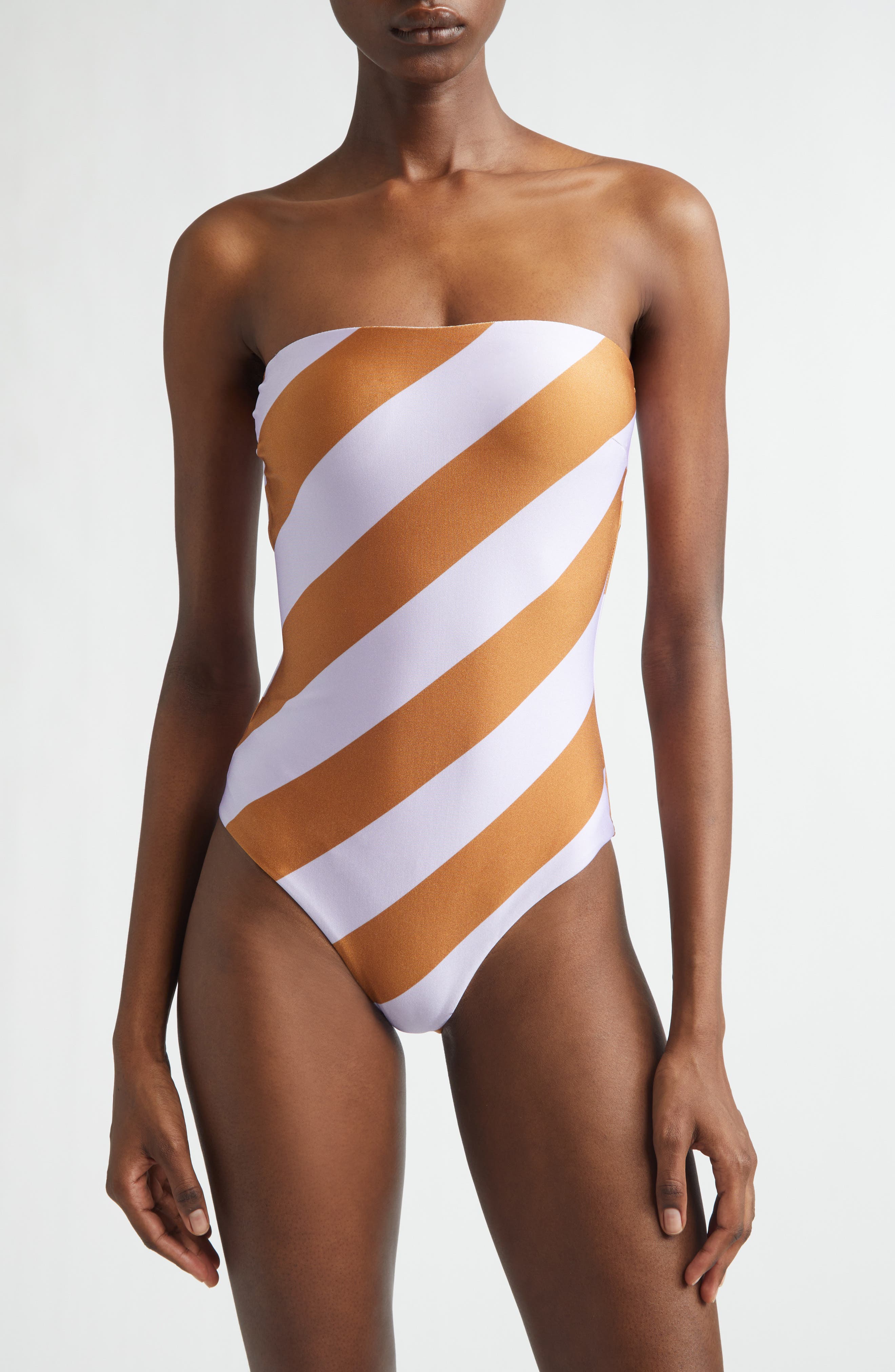 selected LILAC TAN STRIPE