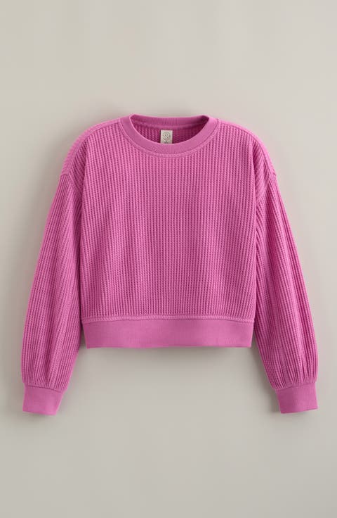 Kids' Cozy Waffle Sweatshirt