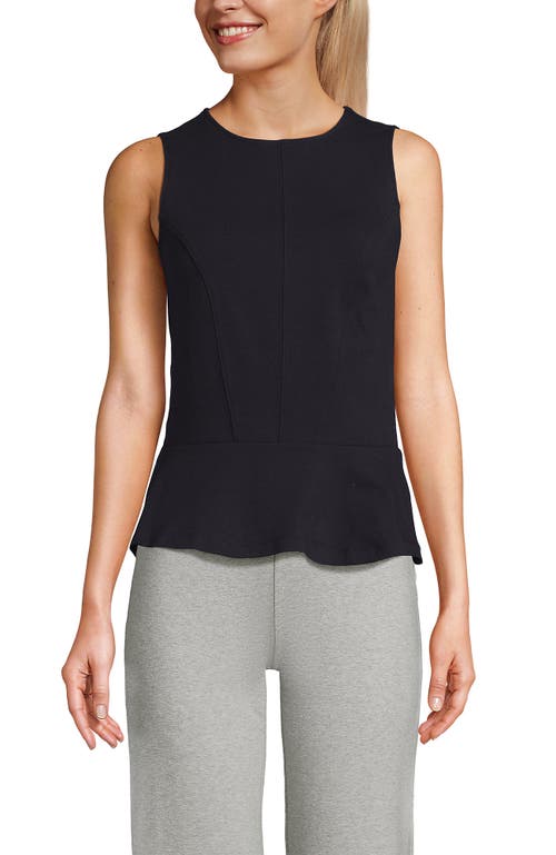 Lands' End Sleeveless Starfish Peplum Top In Blue