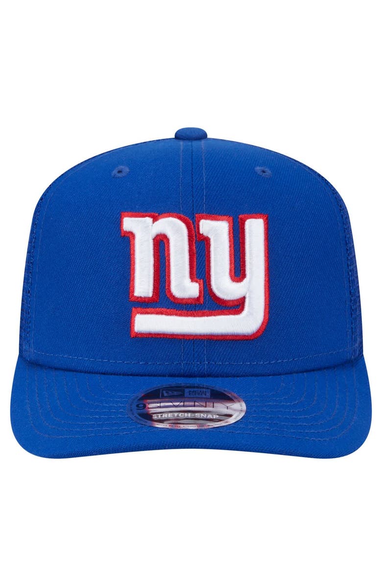 New Era Men's New Era Royal New York Giants Main Trucker 9SEVENTY Stretch-Snap Hat, Alternate, color, 