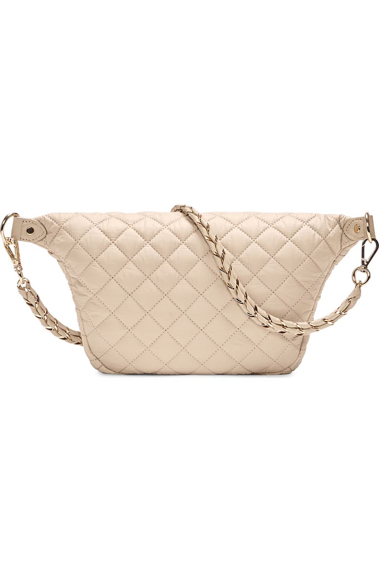 MZ Wallace Small Crosby Quilted Nylon Convertible Sling Bag, Alternate, color, Buff