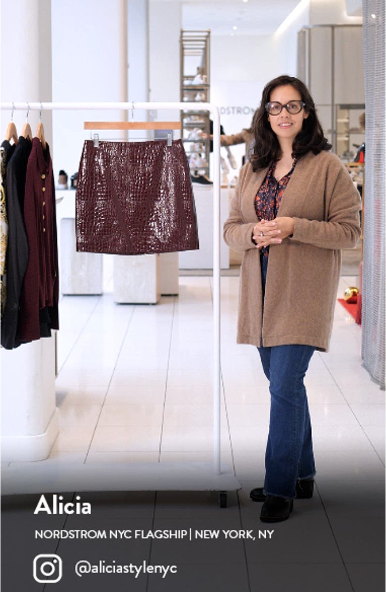 Gerard Croc Embossed Faux Leather Miniskirt, sales video thumbnail