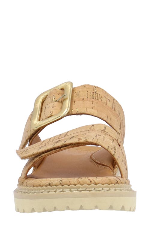 L'amour Des Pieds Dalbir Slide Sandal In Natural/gold