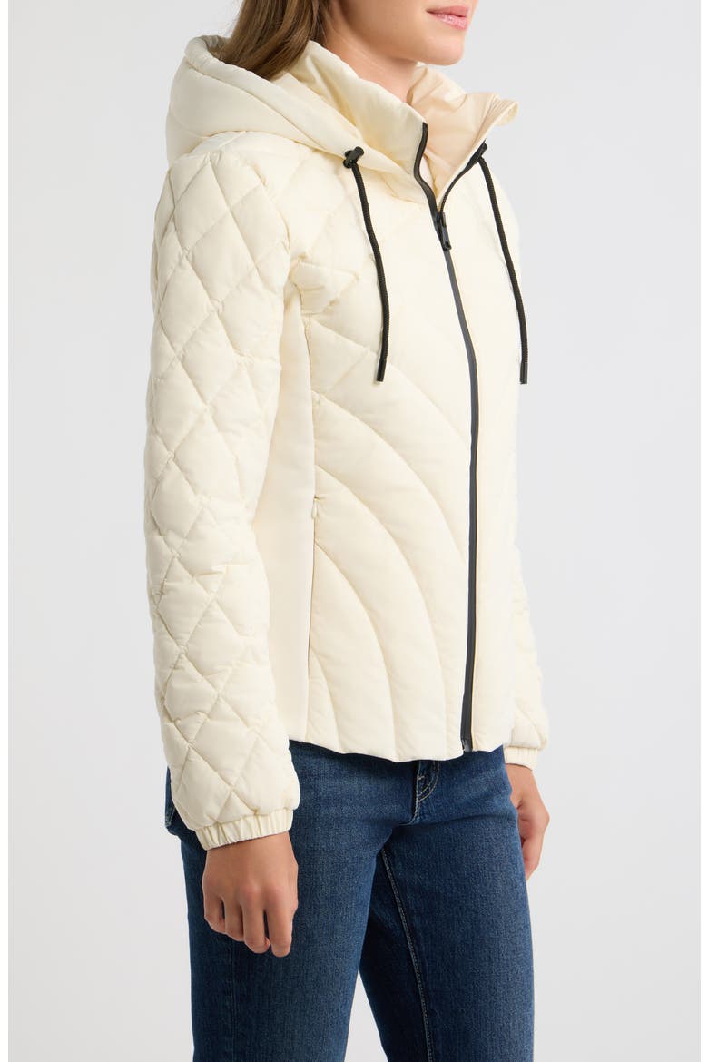 Packable Short Puffer Jacket, Alternate, color, WHITE